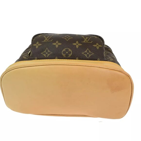 LOUIS VUITTON Montsouris MM Backpack Bag Monogram Leather Brown M51136 660RK300